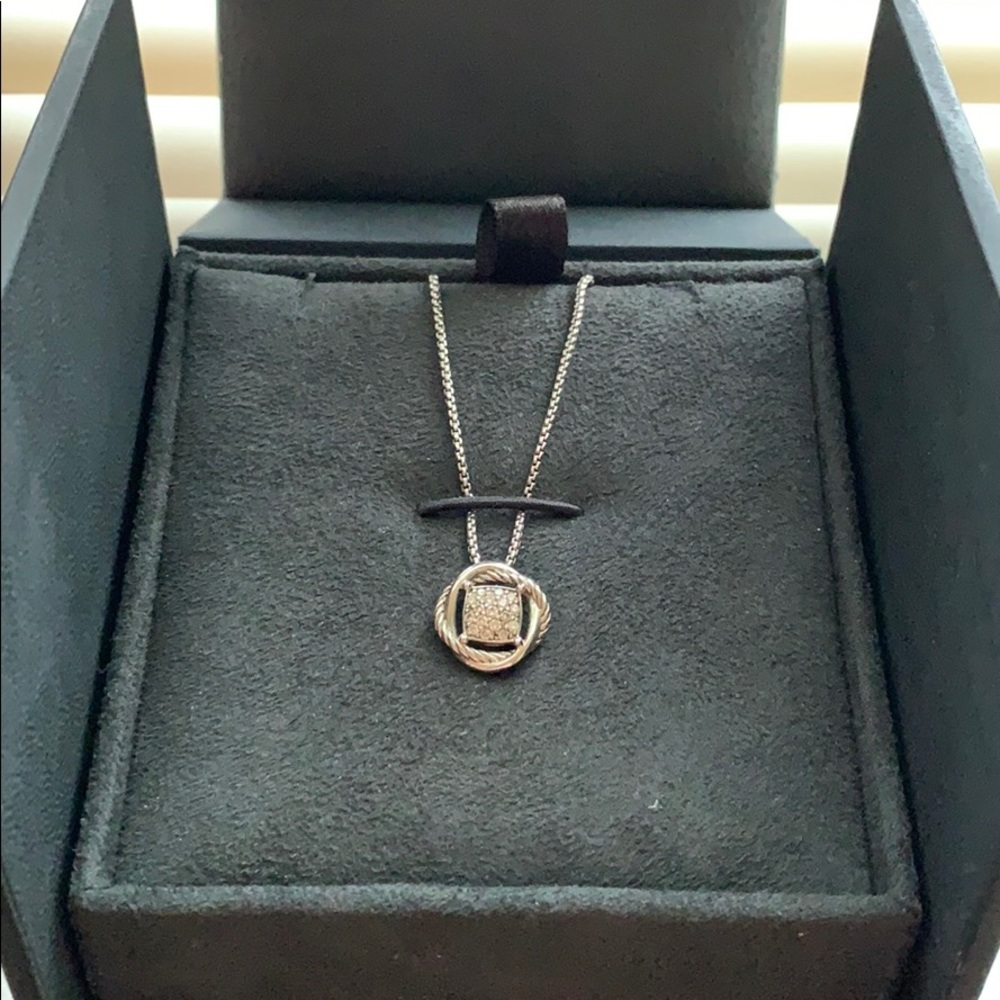 David Yurman Sterling Silver Diamond Pendant
